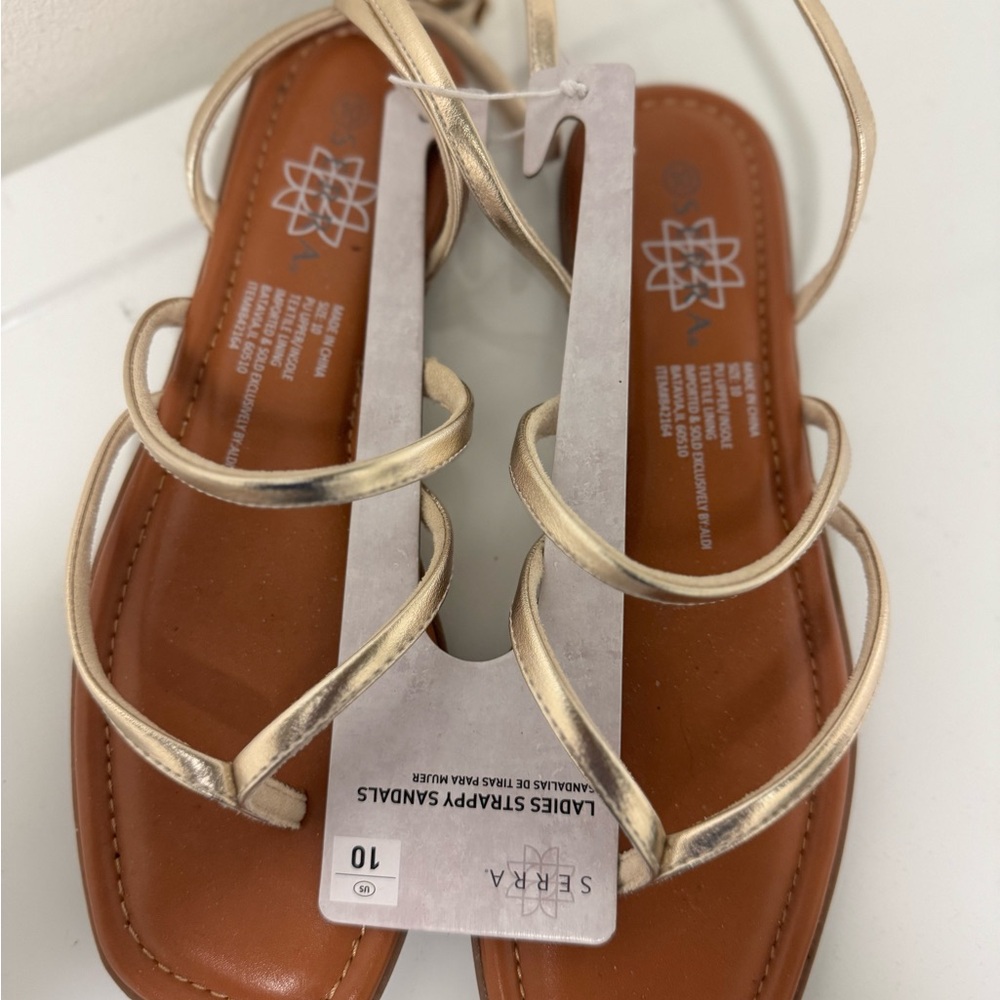 SFERRA Gold Minimalist Sandals
